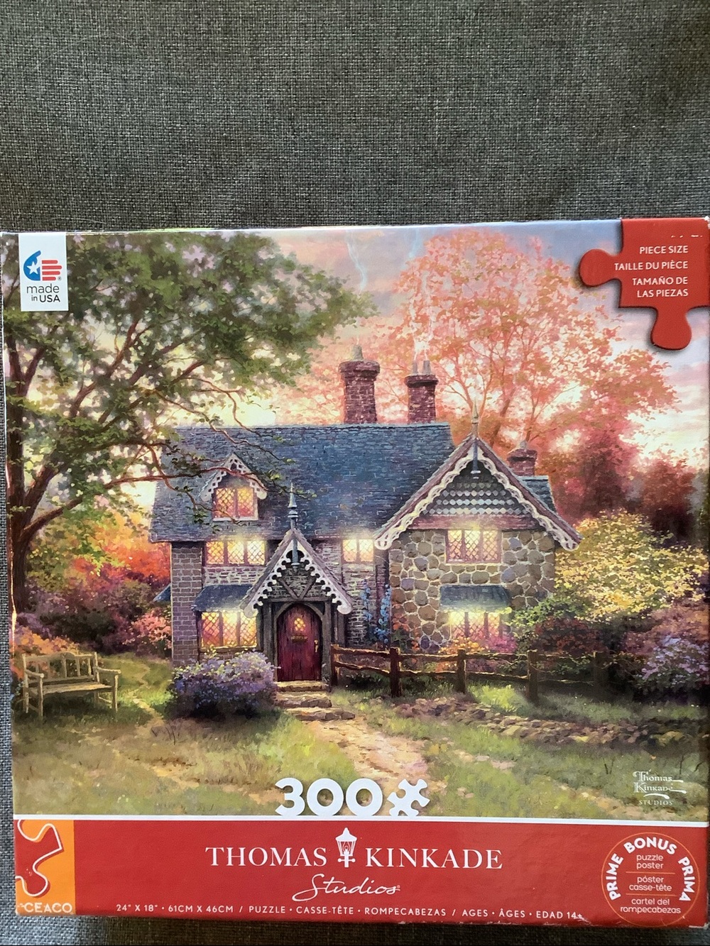 Ceaco Thomas Kinkade Gingerbread Cottage 300 Piece Puzzle